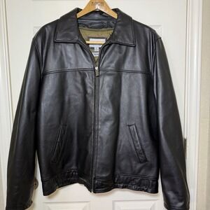 Wilsons Men's Leather Thinsulate Lined Black Leather Jacket Sz Large Soft EUC